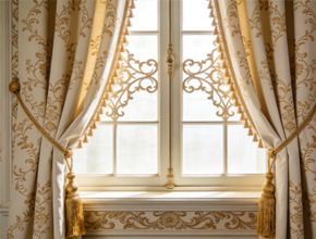 欧式纯棉窗帘-1