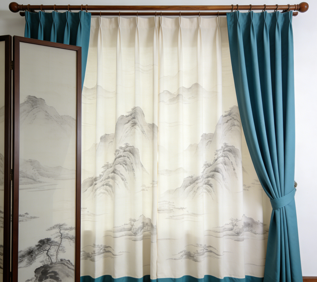 文人雅士风格窗帘
